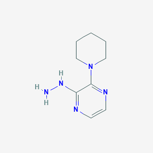 molecular formula C9H15N5 B11903385 2-Hydrazinyl-3-(piperidin-1-yl)pyrazine 