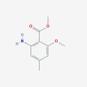 molecular formula C10H13NO3 B11903404 Methyl 2-amino-6-methoxy-4-methylbenzoate 
