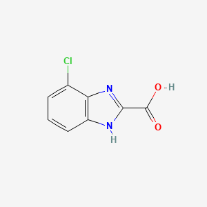 molecular formula C8H5ClN2O2 B11903408 4-chloro-1H-benzimidazole-2-carboxylic acid 