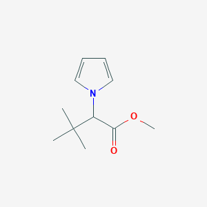 molecular formula C11H17NO2 B11903413 methyl 3,3-dimethyl-2-(1H-pyrrol-1-yl)butanoate 
