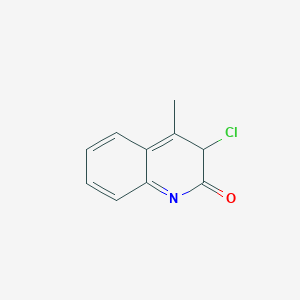 molecular formula C10H8ClNO B11903420 3-chloro-4-methylquinolin-2(3H)-one 