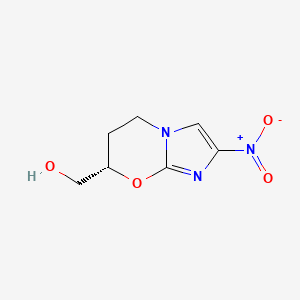 molecular formula C7H9N3O4 B11903473 (S)-(2-Nitro-6,7-dihydro-5H-imidazo[2,1-b][1,3]oxazin-7-yl)methanol 
