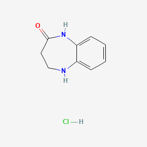 molecular formula C9H11ClN2O B11903481 4,5-Dihydro-1H-benzo[b][1,4]diazepin-2(3H)-one hydrochloride CAS No. 36332-50-0