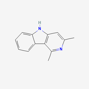 molecular formula C13H12N2 B11903516 1,3-dimethyl-5H-pyrido[4,3-b]indole CAS No. 46382-84-7