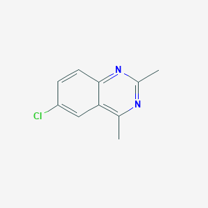 molecular formula C10H9ClN2 B11903543 6-Chloro-2,4-dimethylquinazoline 