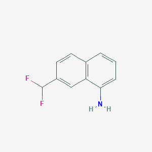 molecular formula C11H9F2N B11903567 1-Amino-7-(difluoromethyl)naphthalene 
