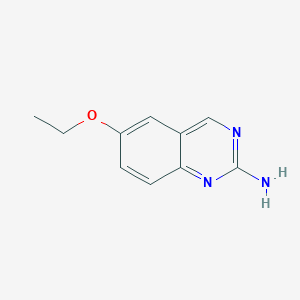 molecular formula C10H11N3O B11903684 6-Ethoxyquinazolin-2-amine 