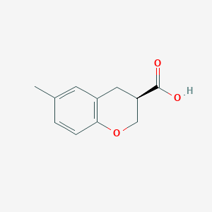 molecular formula C11H12O3 B11903730 (R)-6-Methylchroman-3-carboxylic acid 