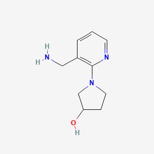 molecular formula C10H15N3O B11903740 1-(3-(Aminomethyl)pyridin-2-yl)pyrrolidin-3-ol 