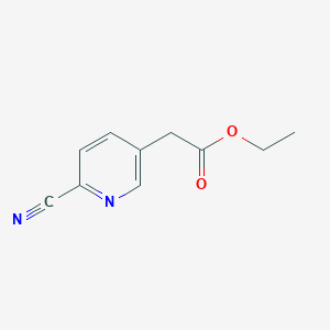molecular formula C10H10N2O2 B11903769 Ethyl 2-(6-cyanopyridin-3-yl)acetate 