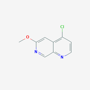molecular formula C9H7ClN2O B11903790 4-Chloro-6-methoxy-1,7-naphthyridine 