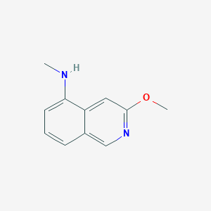 molecular formula C11H12N2O B11903851 3-Methoxy-N-methylisoquinolin-5-amine 