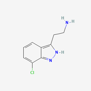 molecular formula C9H10ClN3 B11903865 2-(7-Chloro-1H-indazol-3-yl)ethanamine 