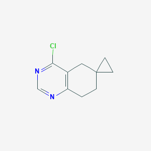 molecular formula C10H11ClN2 B11903879 4'-Chloro-7',8'-dihydro-5'h-spiro[cyclopropane-1,6'-quinazoline] 