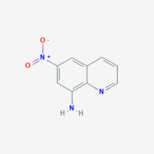 molecular formula C9H7N3O2 B11903886 8-Quinolinamine, 6-nitro- CAS No. 88609-21-6