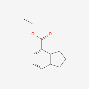 molecular formula C12H14O2 B11903903 Ethyl 2,3-dihydro-1H-indene-4-carboxylate CAS No. 105640-10-6