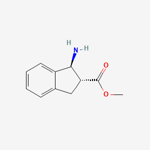 molecular formula C11H13NO2 B11903913 (1S,2R)-Methyl 1-amino-2,3-dihydro-1H-indene-2-carboxylate 