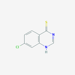 molecular formula C8H5ClN2S B11903917 7-chloroquinazoline-4(1H)-thione CAS No. 6967-32-4