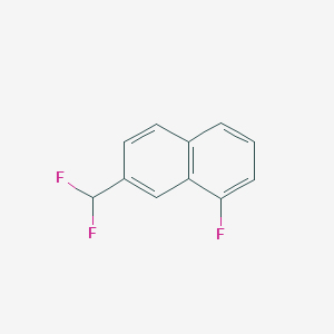 molecular formula C11H7F3 B11903918 2-(Difluoromethyl)-8-fluoronaphthalene 