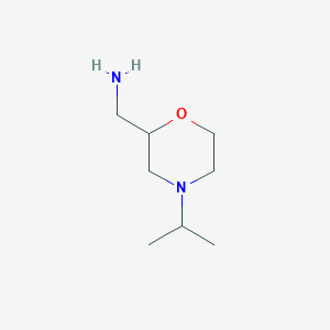 molecular formula C8H18N2O B119040 (4-Propan-2-ylmorpholin-2-yl)methanamine CAS No. 141815-07-8