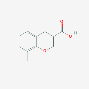 molecular formula C11H12O3 B11904001 8-Methylchroman-3-carboxylic acid 