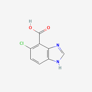 molecular formula C8H5ClN2O2 B11904008 6-Chloro-1H-benzo[d]imidazole-7-carboxylic acid 