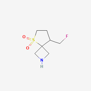 molecular formula C7H12FNO2S B11904036 8-(Fluoromethyl)-5-thia-2-azaspiro[3.4]octane 5,5-dioxide 