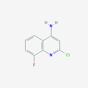 molecular formula C9H6ClFN2 B11904052 2-Chloro-8-fluoroquinolin-4-amine 