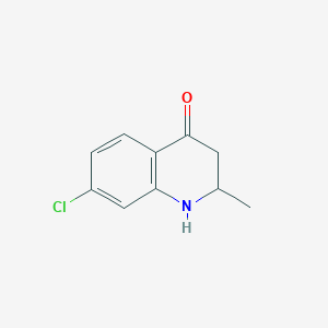 molecular formula C10H10ClNO B11904086 7-Chloro-2-methyl-2,3-dihydroquinolin-4(1H)-one CAS No. 83674-16-2