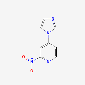 molecular formula C8H6N4O2 B11904100 4-(1H-Imidazol-1-yl)-2-nitropyridine 