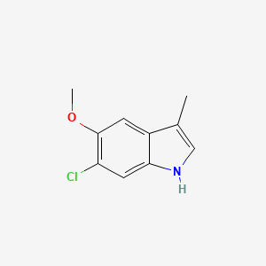 molecular formula C10H10ClNO B11904102 6-chloro-5-methoxy-3-methyl-1H-indole 