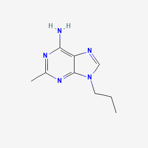 molecular formula C9H13N5 B11904108 2-Methyl-9-propyl-9H-purin-6-amine CAS No. 63555-28-2