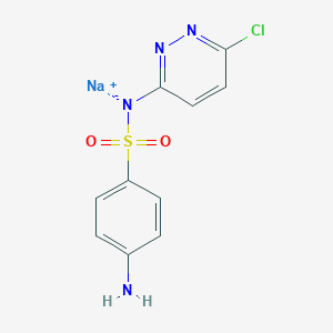 molecular formula C10H9ClN4NaO2S B119042 4-amino-N-(6-chloropyridazin-3-yl)-N-sodiobenzene-1-sulfonamide CAS No. 23282-55-5