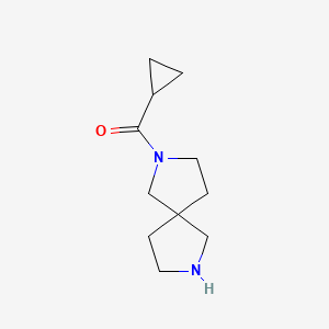 molecular formula C11H18N2O B11904201 Cyclopropyl(2,7-diazaspiro[4.4]nonan-2-yl)methanone 