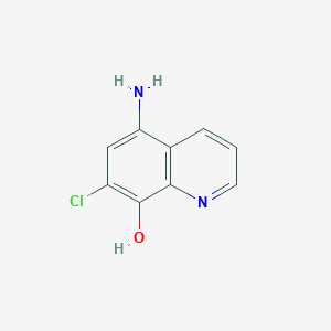 molecular formula C9H7ClN2O B11904209 5-Amino-7-chloroquinolin-8-ol 