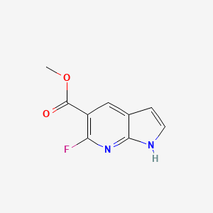 molecular formula C9H7FN2O2 B11904257 Methyl 6-fluoro-1H-pyrrolo[2,3-b]pyridine-5-carboxylate 