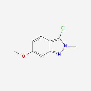 molecular formula C9H9ClN2O B11904297 3-Chloro-6-methoxy-2-methyl-2H-indazole 