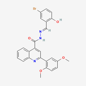 molecular formula C25H20BrN3O4 B1190432 N'-(5-bromo-2-hydroxybenzylidene)-2-(2,5-dimethoxyphenyl)-4-quinolinecarbohydrazide 