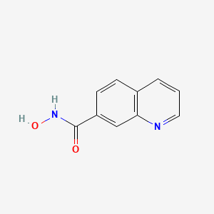 molecular formula C10H8N2O2 B11904322 N-Hydroxyquinoline-7-carboxamide CAS No. 88518-86-9
