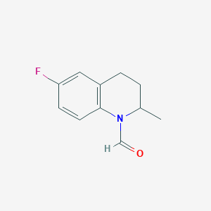 molecular formula C11H12FNO B11904338 6-Fluoro-2-methyl-3,4-dihydroquinoline-1(2H)-carbaldehyde 