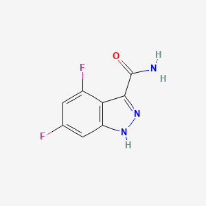 molecular formula C8H5F2N3O B11904343 4,6-Difluoro-1H-indazole-3-carboxamide 