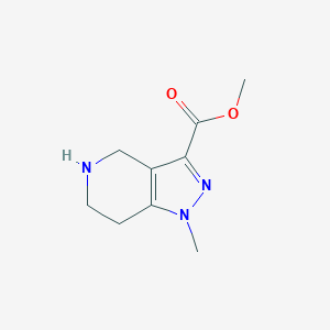 molecular formula C9H13N3O2 B11904361 methyl 1-methyl-4,5,6,7-tetrahydro-1H-pyrazolo[4,3-c]pyridine-3-carboxylate 