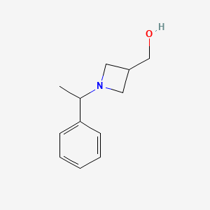 molecular formula C12H17NO B11904402 [1-(1-Phenylethyl)azetidin-3-yl]methanol CAS No. 143329-31-1