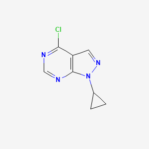 molecular formula C8H7ClN4 B11904431 4-Chloro-1-cyclopropyl-1H-pyrazolo[3,4-D]pyrimidine 
