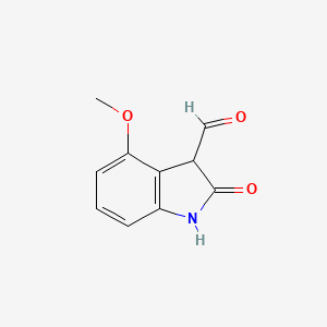 molecular formula C10H9NO3 B11904439 4-Methoxy-2-oxoindoline-3-carbaldehyde CAS No. 52508-90-4