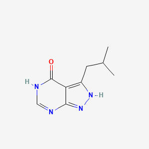 molecular formula C9H12N4O B11904449 3-Isobutyl-1H-pyrazolo[3,4-d]pyrimidin-4-ol 