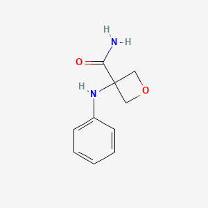 molecular formula C10H12N2O2 B11904483 3-(Phenylamino)oxetane-3-carboxamide 