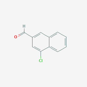 molecular formula C11H7ClO B11904519 4-Chloronaphthalene-2-carboxaldehyde CAS No. 107585-81-9