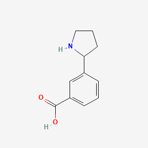 molecular formula C11H13NO2 B11904547 3-(Pyrrolidin-2-yl)benzoic acid CAS No. 1187932-57-5