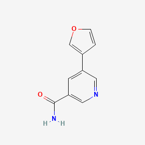 molecular formula C10H8N2O2 B11904559 5-(Furan-3-yl)nicotinamide CAS No. 1346687-18-0